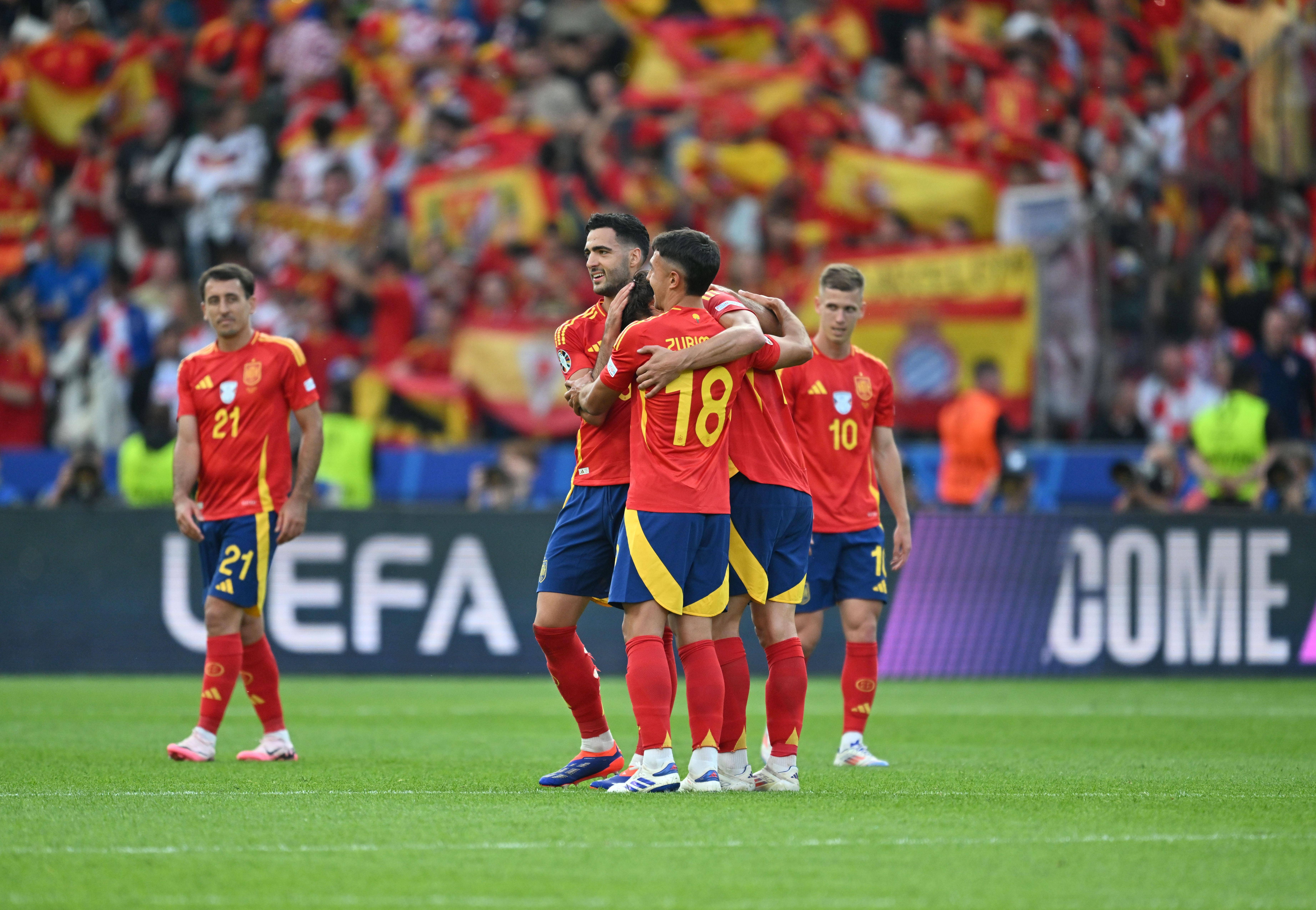 西班牙国家队取得胜利，强势晋级